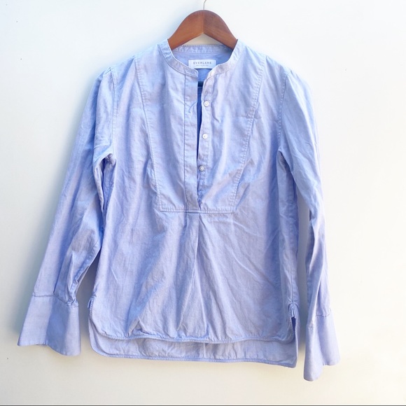 Everlane | The Cotton Poplin Split Neck Popover 8 - Picture 3 of 11